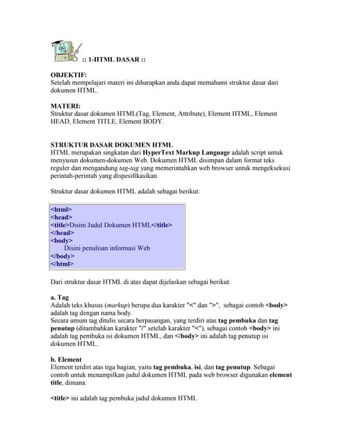 Html dasar   iskaruji dot com