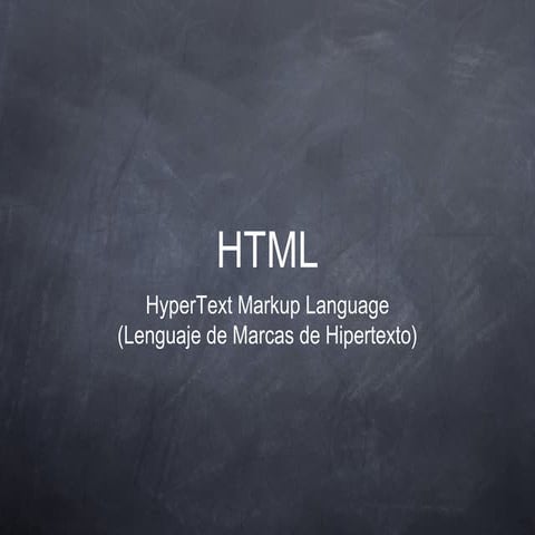 HTML HyperText Markup Language