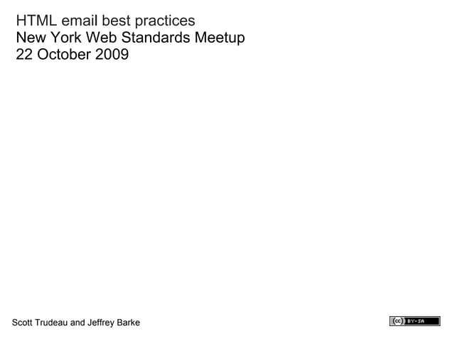 HTML email best practices
