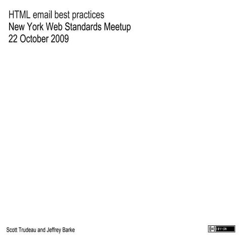 HTML email best practices