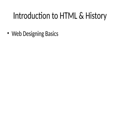 Comprehensive Introduction to HTML: Elements, Attributes, and Web ...