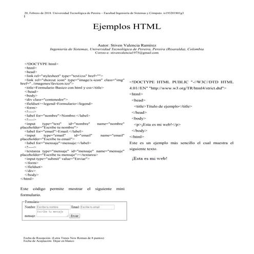 Html examples