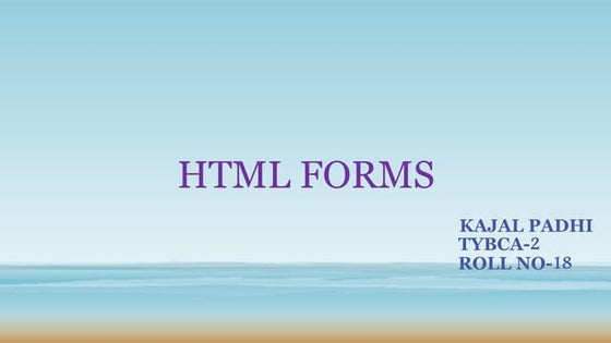 Html forms | PPT