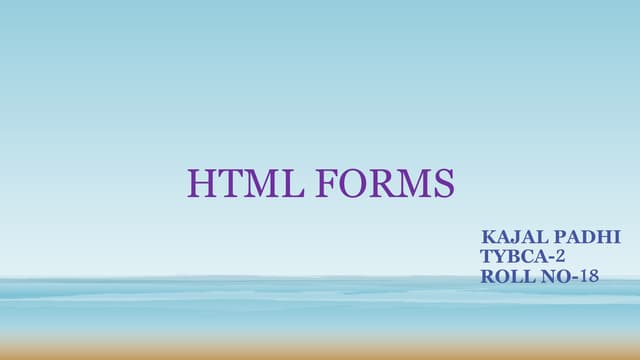 Html forms