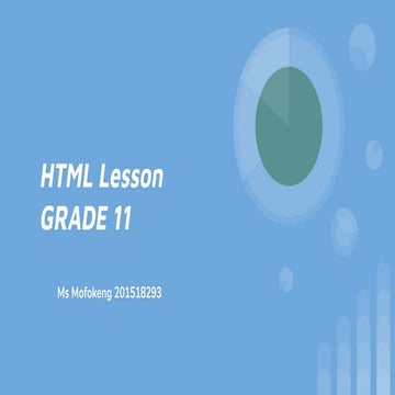 Html grade 11 | PDF