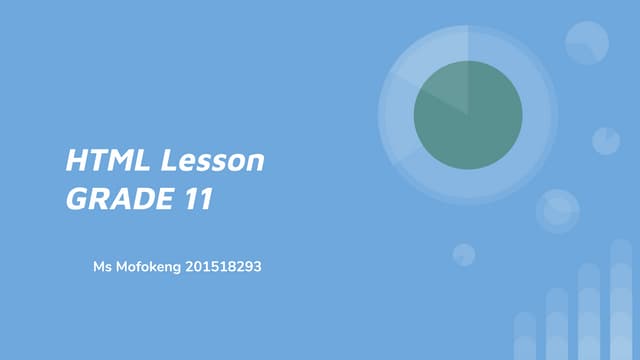Html grade 11