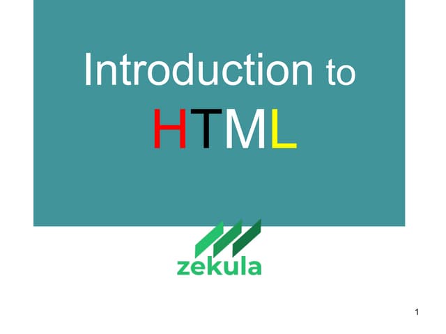 Html introduction | PPT