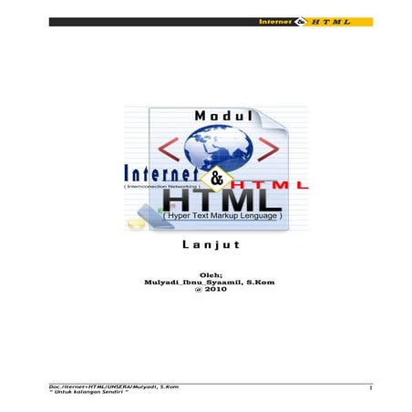 Modul HTML Lanjut | PDF