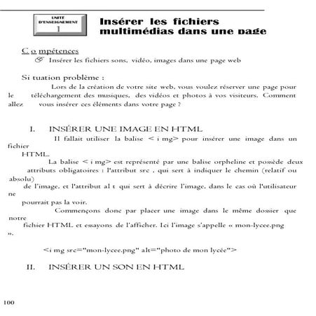 cours sur  insertion des fichiers dans un document htmlHTML Pc.docx
