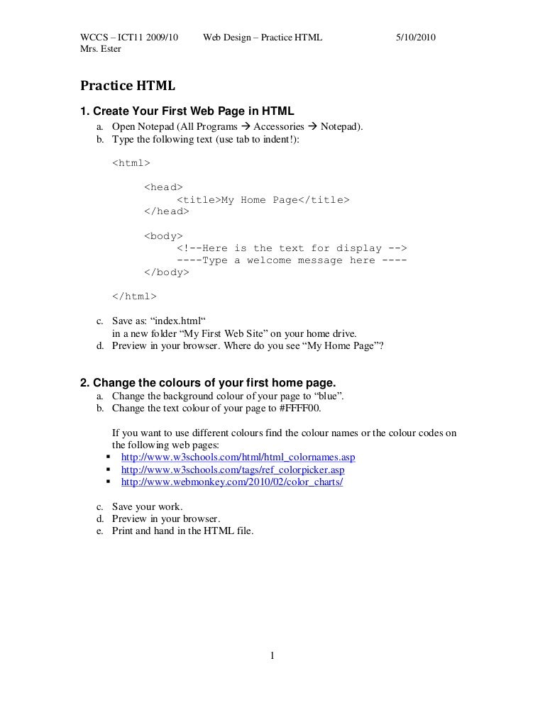 Html Practice