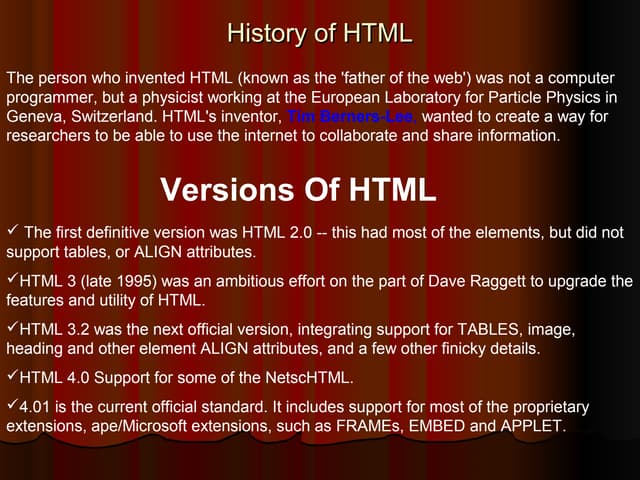 Html presentation