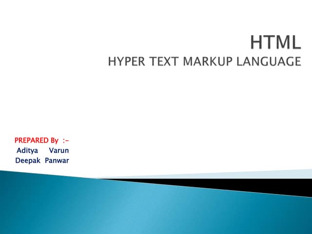 HTML Presentation 