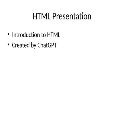This is html presentation for beginners. | PPTX
