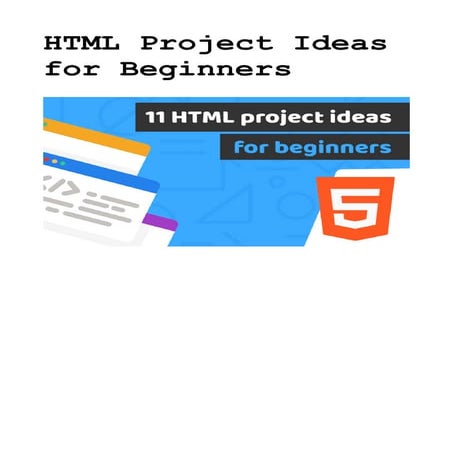Html projects for beginners | PDF