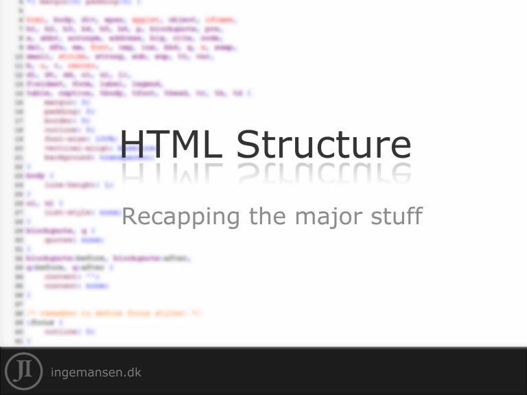 Html structure
