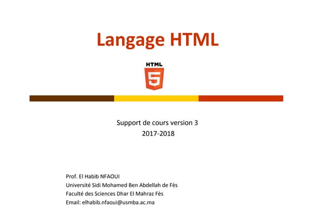 Langage HTML