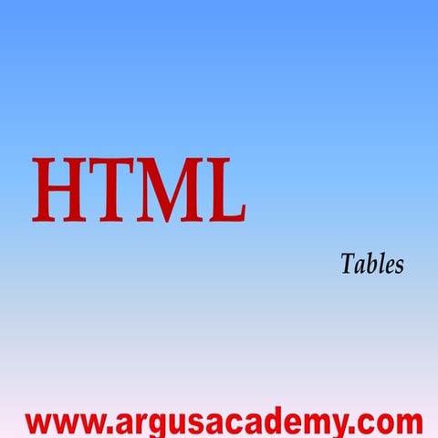 Html table | PPT