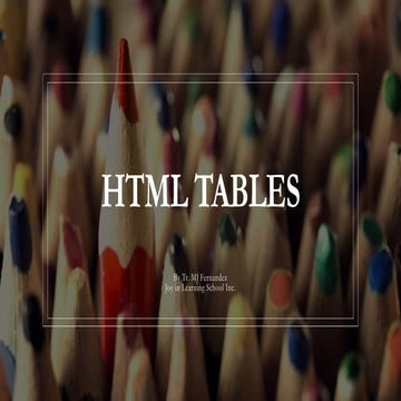 Html table | PPT