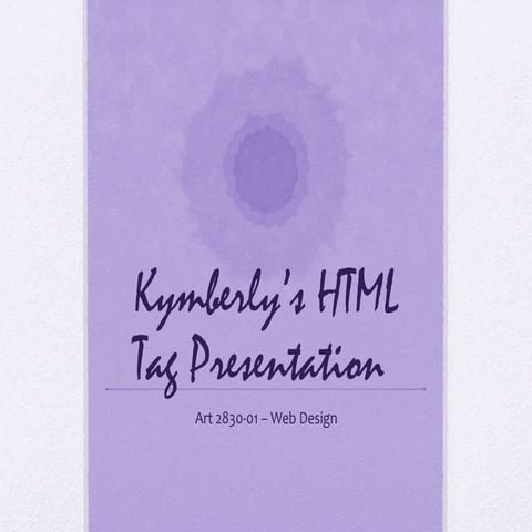 Html tag presentation