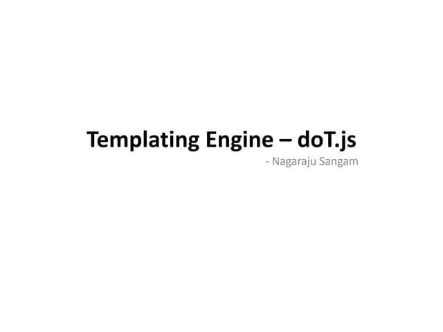 Html Templating - DOT JS