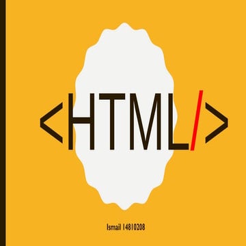 Presentasi tentang dasar-dasar HTLM untuk pemula