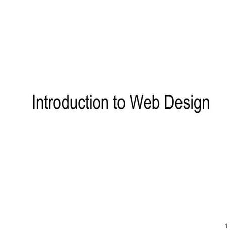 Introduction to HTML | PPT