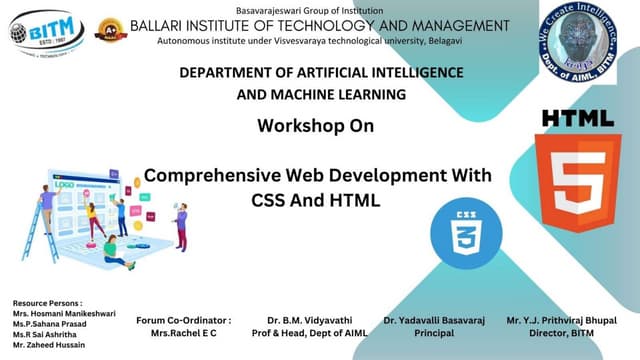 html work web development workshop pptx. | PPT