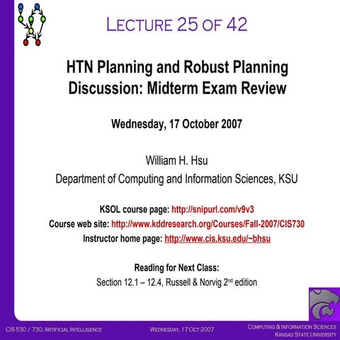 Htn Planning And Robust Planning
