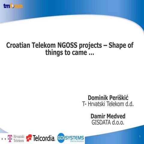 Croatian Telekom NGOSS projects – Shape of things to came …