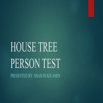 House Tree Person Test Interpretation 1234
