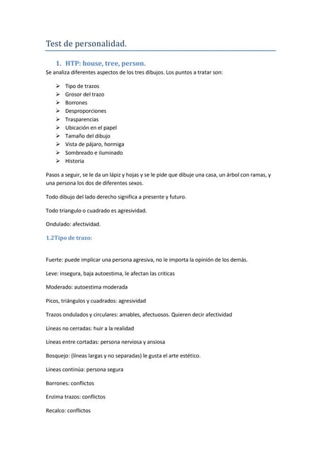 Htp casa arbol persona