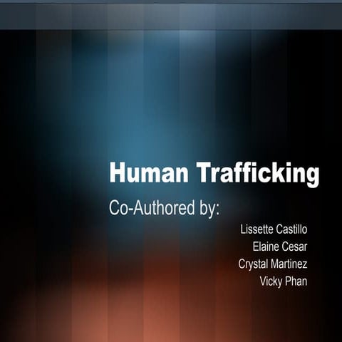 Human trafficking bill ppt