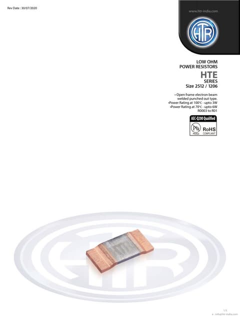 Htr india-products-current-sense-resistors-electron-beam-welded-hte-english