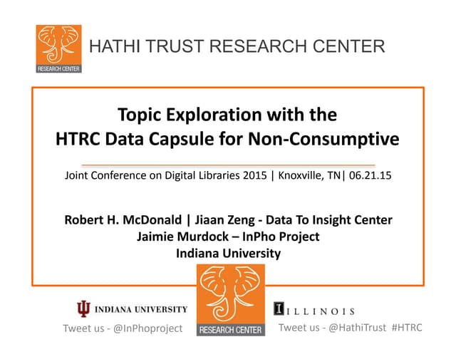 JCDL 2015 Tutorial Opening Slides