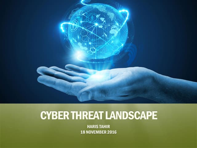 Ht seminar uniten-cyber security threat landscape