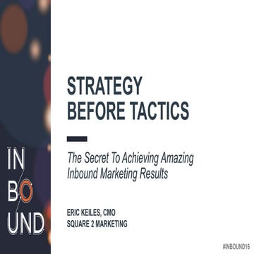 Eric Keiles - Strategy Before Tactics