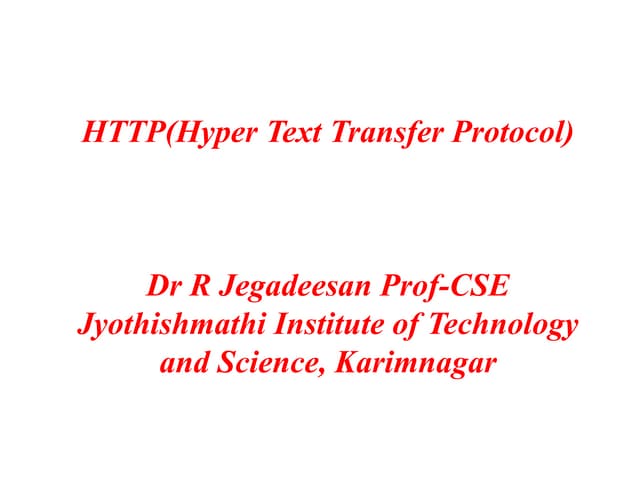 HTTP(Hyper Text Transfer Protocol)