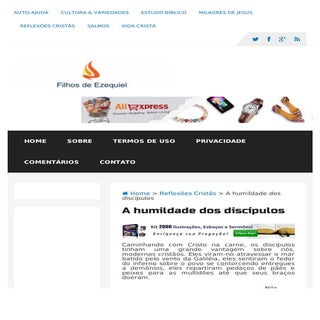 A humildade dos discípulos de Jesus