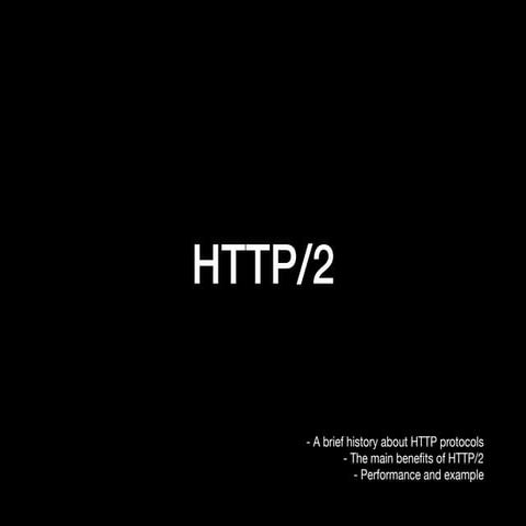 HTTP/2 - A brief introduction