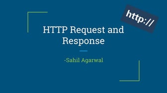 HTTP request and response