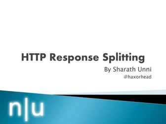Http response splitting