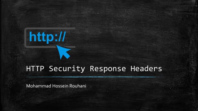 Http security response headers 