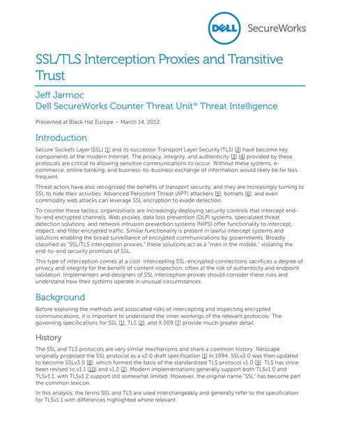 Https interception proxies