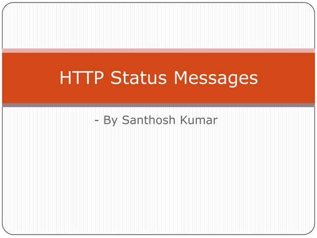 Http Status Message - Pocket Guide