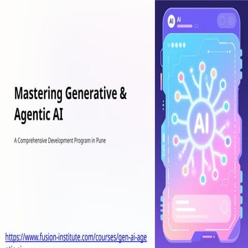 Master the Future of AI: Gen AI and Agentic AI Course in Pune
