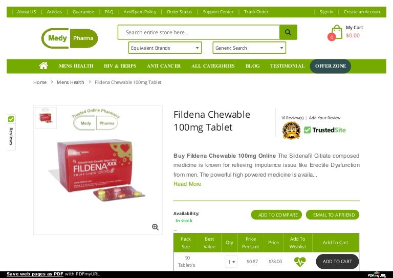 Fildena 100 Mg Chewable