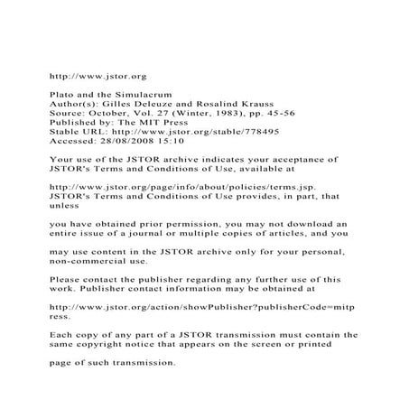 httpwww.jstor.orgPlato and the SimulacrumAuthor(s) G.docx
