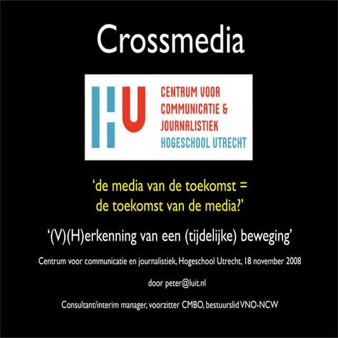 Crossmedia HU Utrecht
