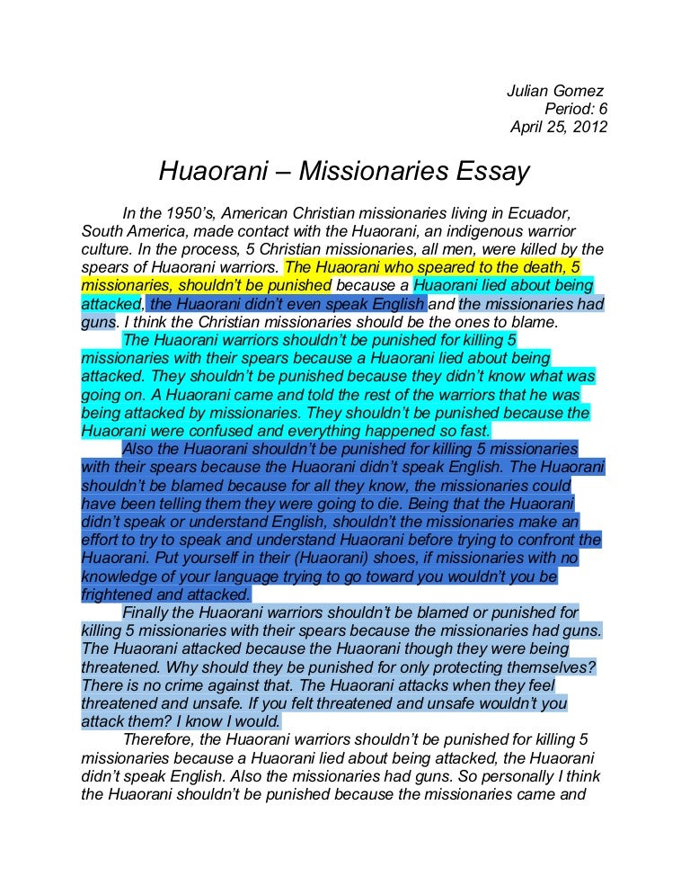 Huaorani essay 07 picture