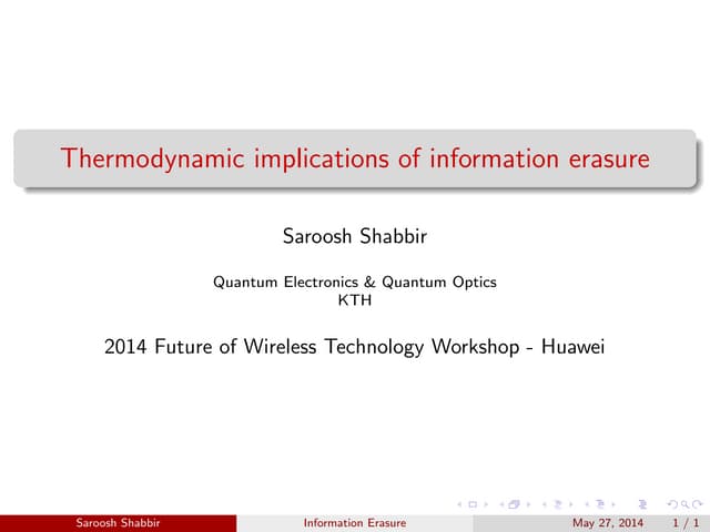 Image result for Thermodynamic implications of information erasure | PDF